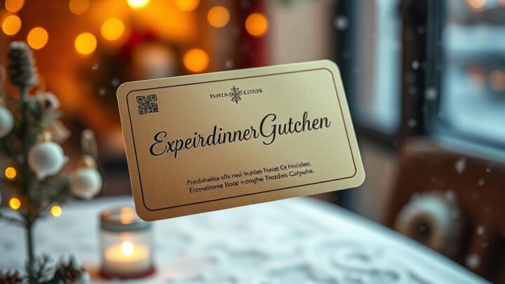 Erlebnisdinner-Gutschein zu Weihnachten verschenken: Einzigartige Geschenkeidee