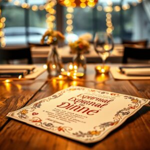Einladungskarte für Erlebnisdinner gestalten