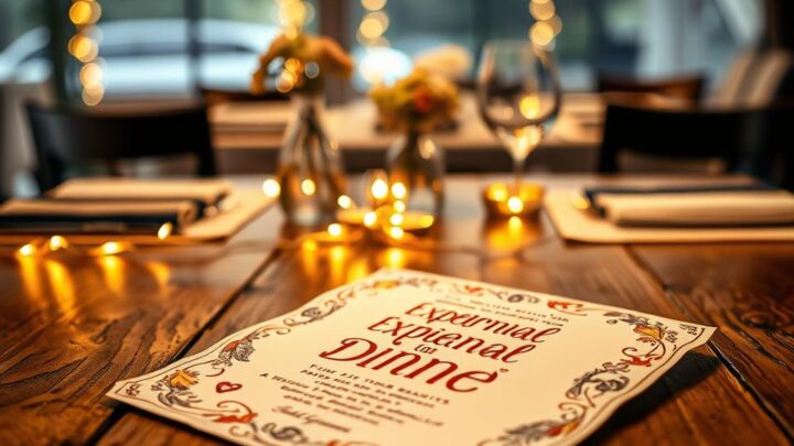 Gestalten Sie Ihre Einladungskarte für Erlebnisdinner