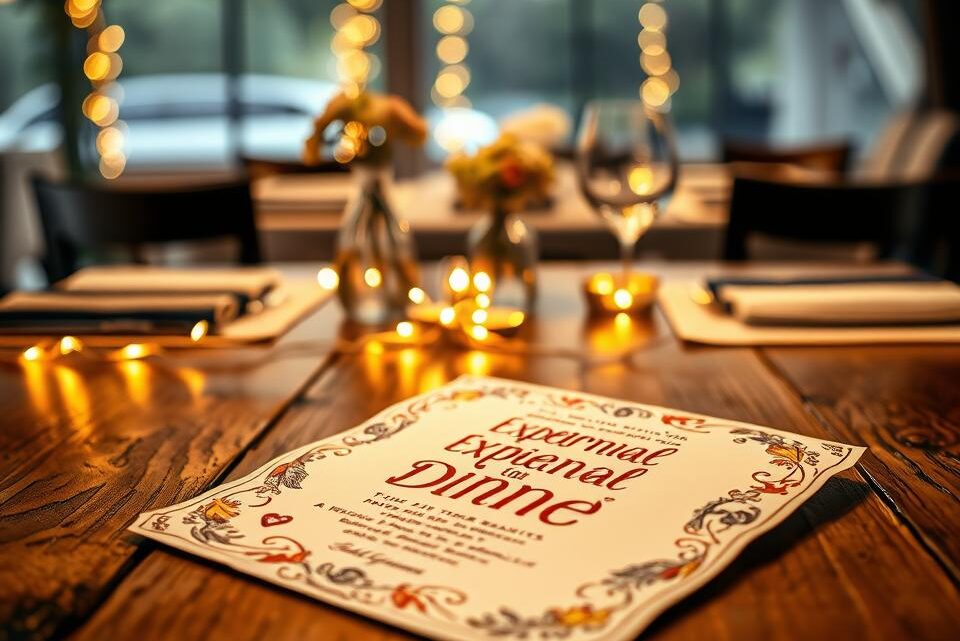 Gestalten Sie Ihre Einladungskarte für Erlebnisdinner