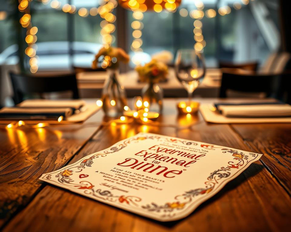 Gestalten Sie Ihre Einladungskarte für Erlebnisdinner